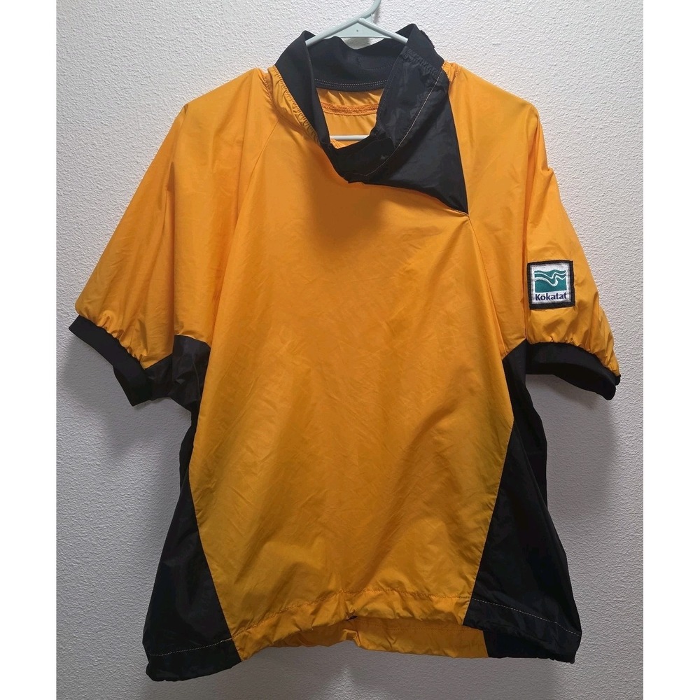 VTG Kokatat Paddling Shirt Size Large Yellow Windstopper Made in USA